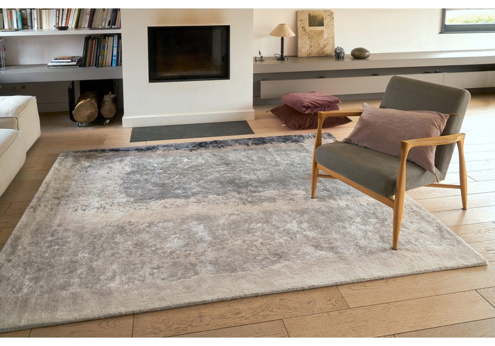 Abstract Wool & Viscose Hand-Tufted Rug