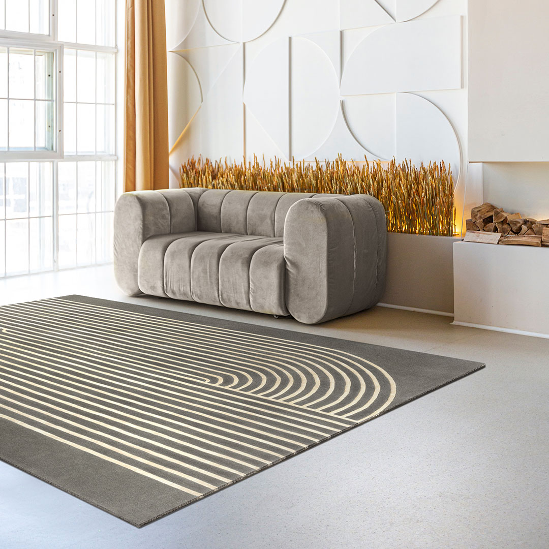 Stripes Iron Modern Rug