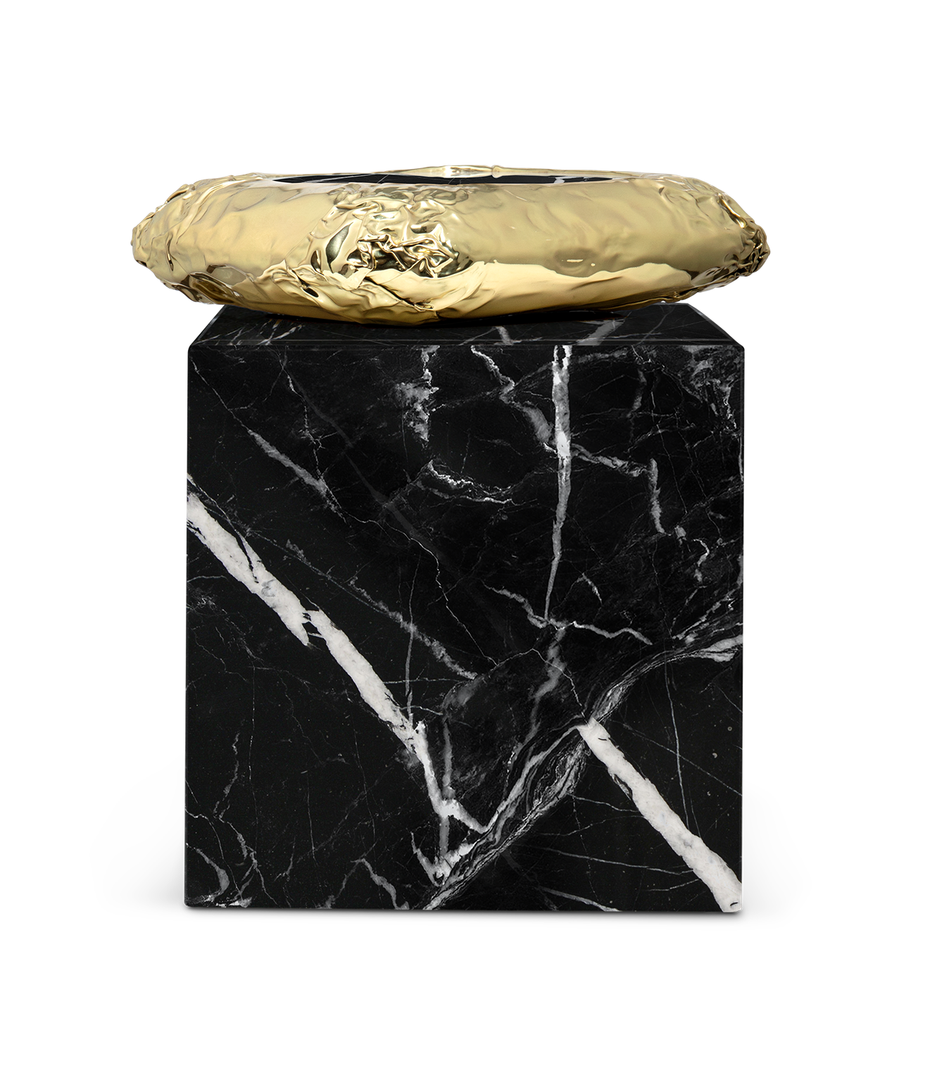 Megalith Nero Marquina Side Table