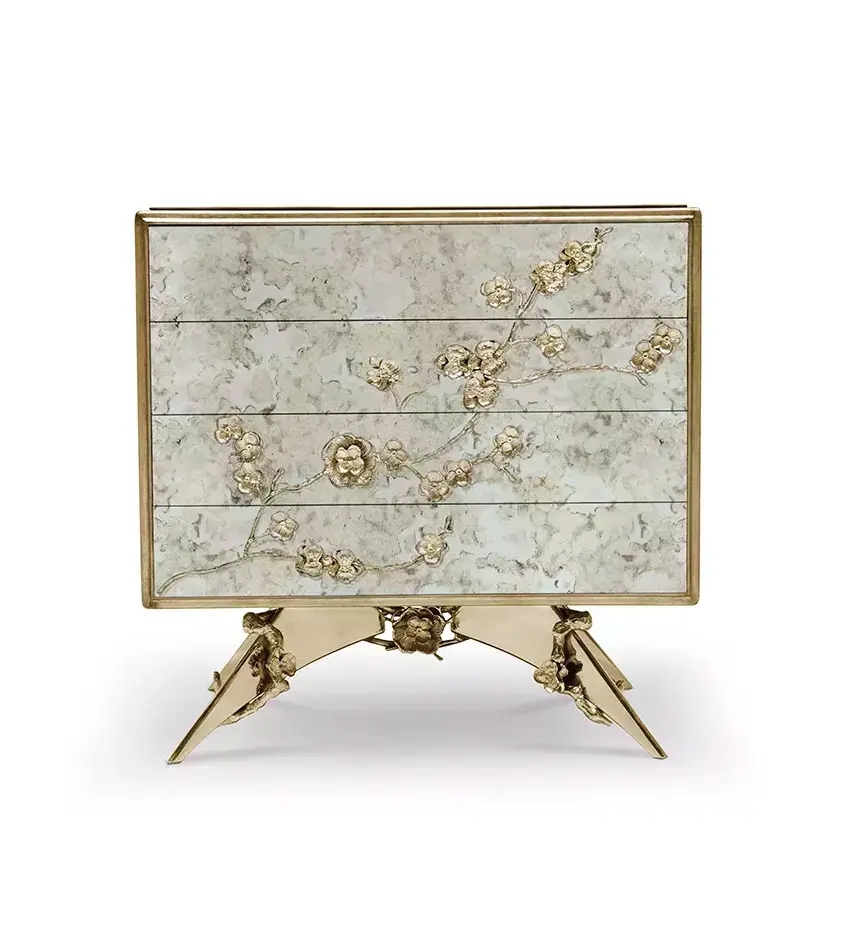 Mirage Aged Mirror Nightstand