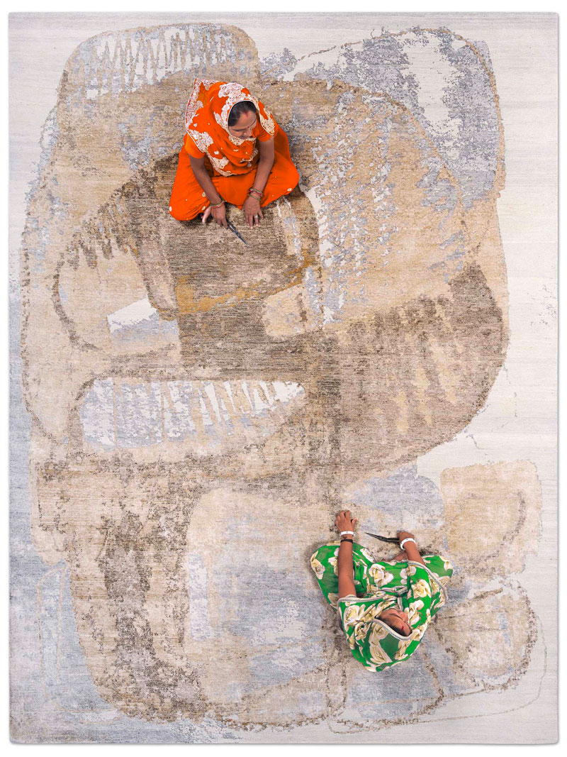 Silver Sand Hand Knotted Rug