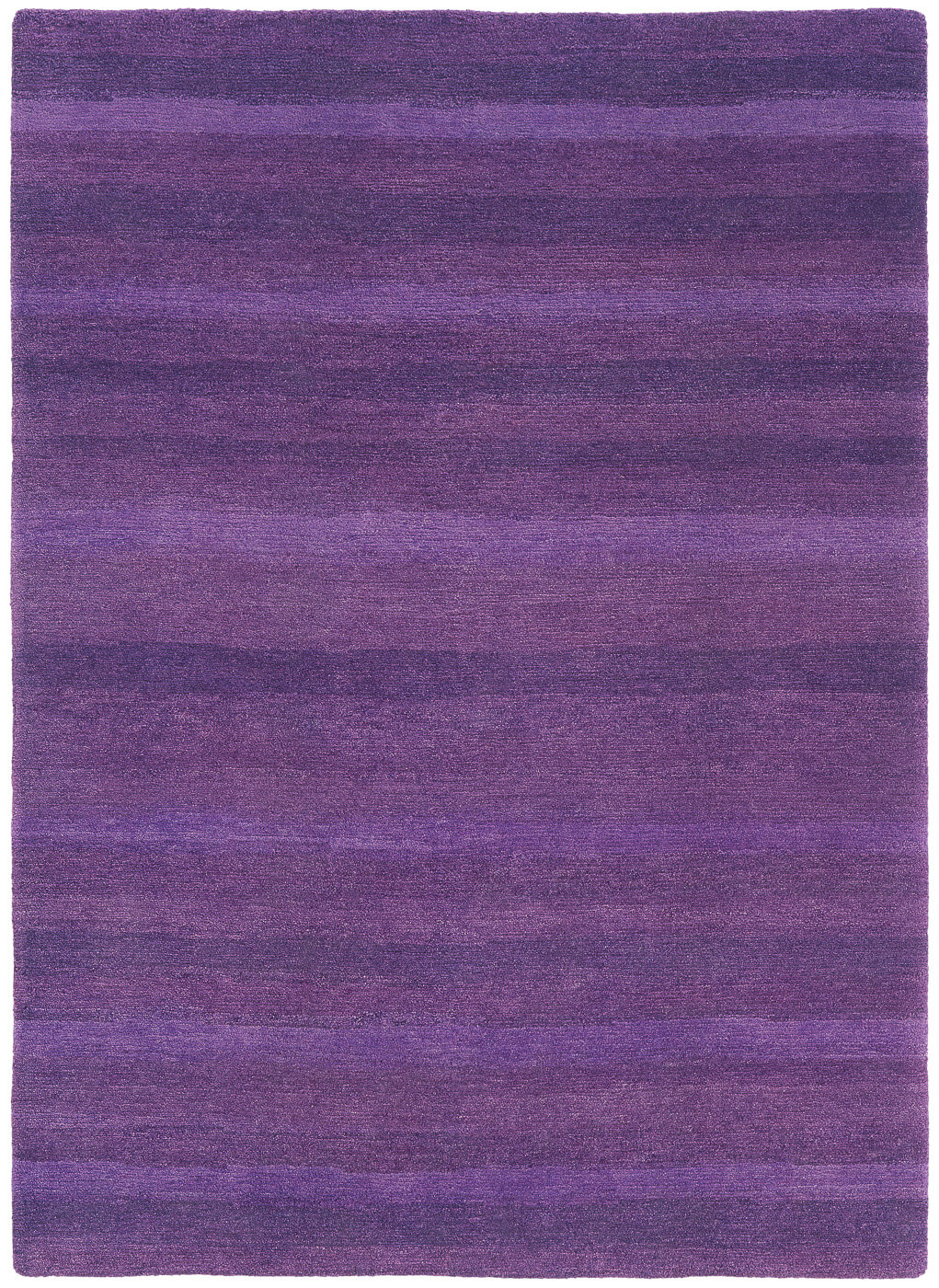 Purple Striped Hand-Knotted Rug