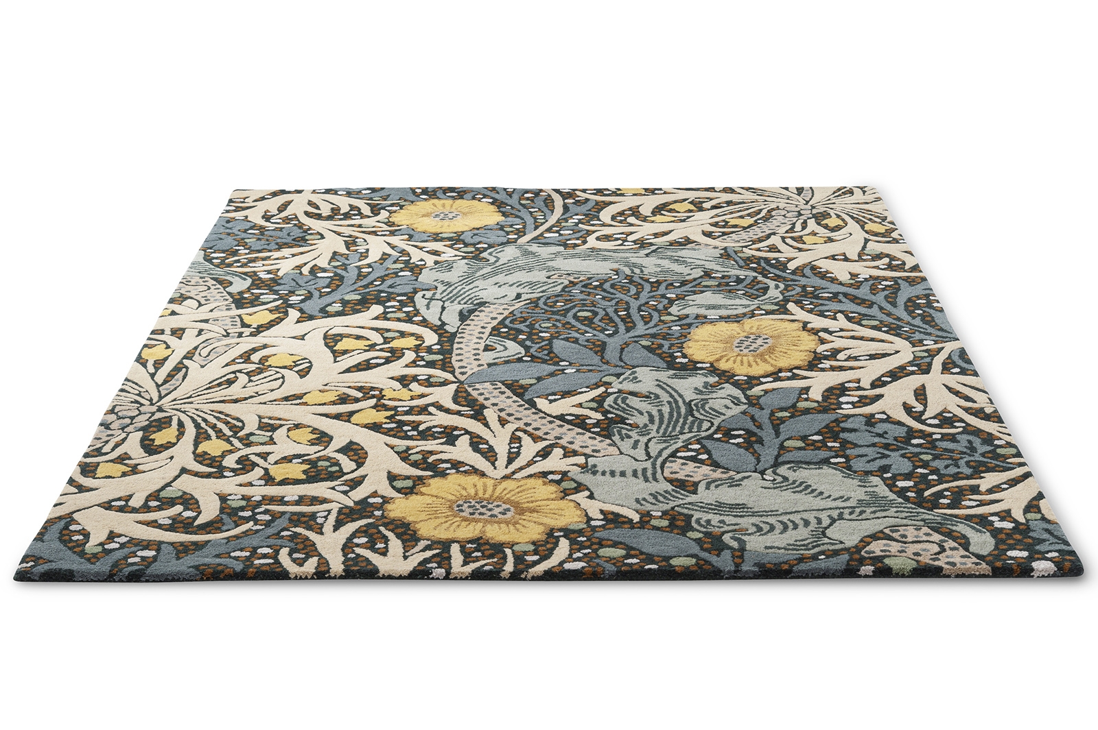 Seaweed Designer Blue Handtufted Rug