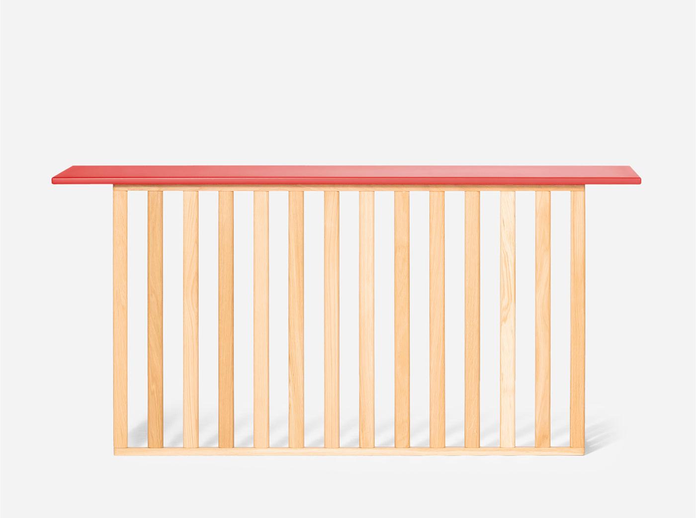 Pink Wood Console Table