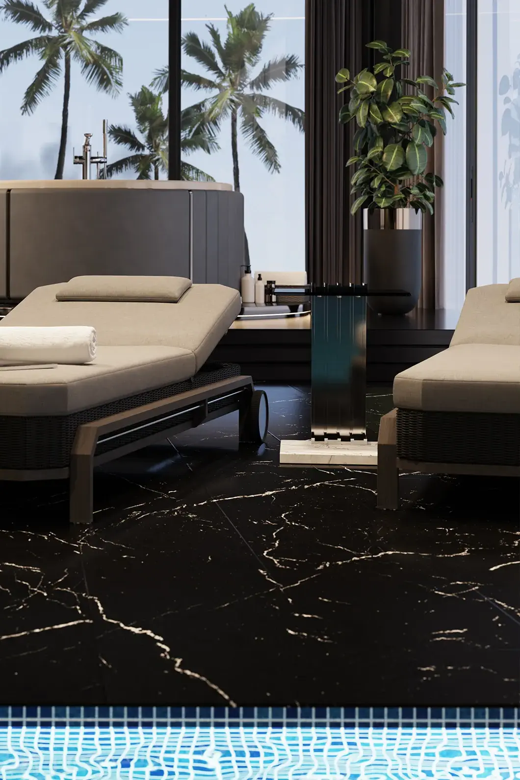 Whirlwind Grey Side Table - 3