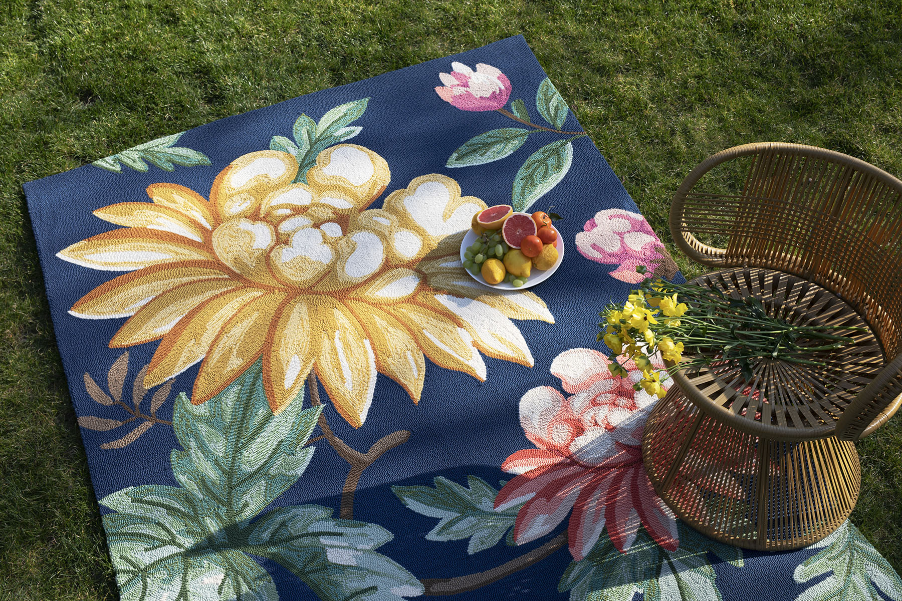 Garden Navy Outdoor Rug