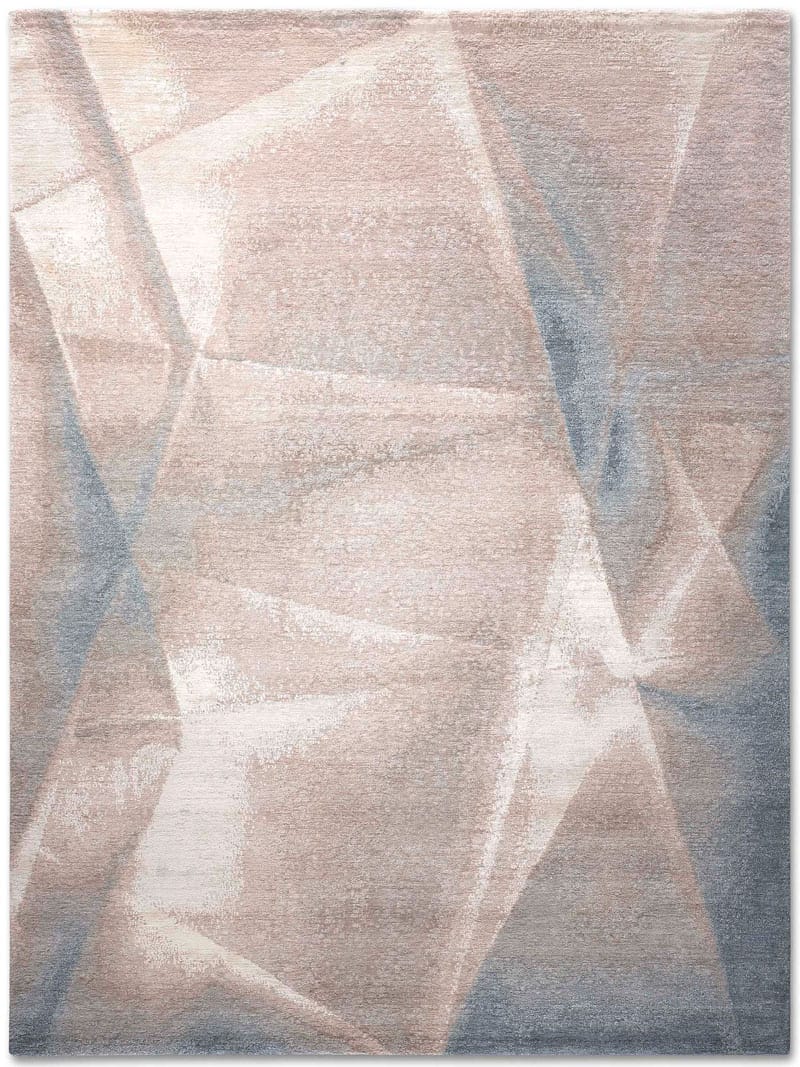 Aqua Beige Hand Knotted Rug