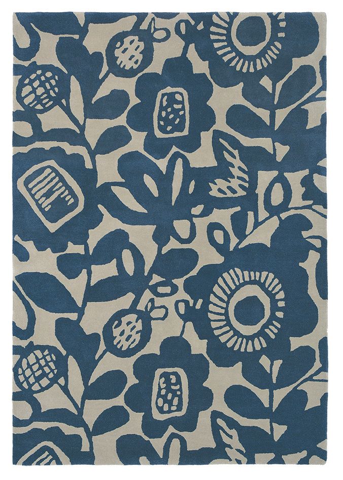 Living Kukkia Ink Handtufted Wool Rug