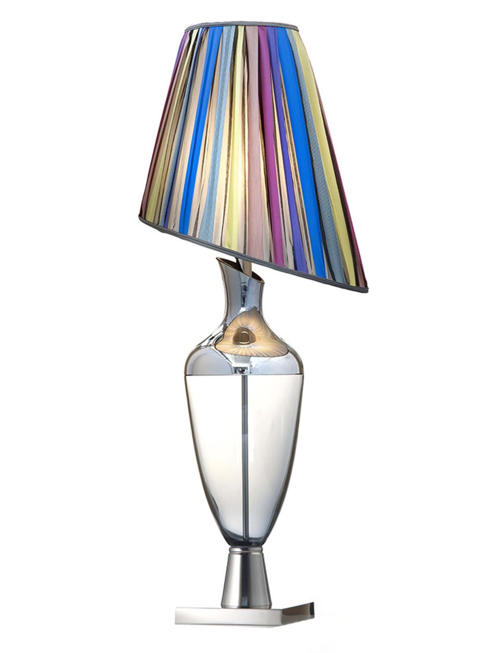 Multicolor Fumé Murano Glass Table Lamp
