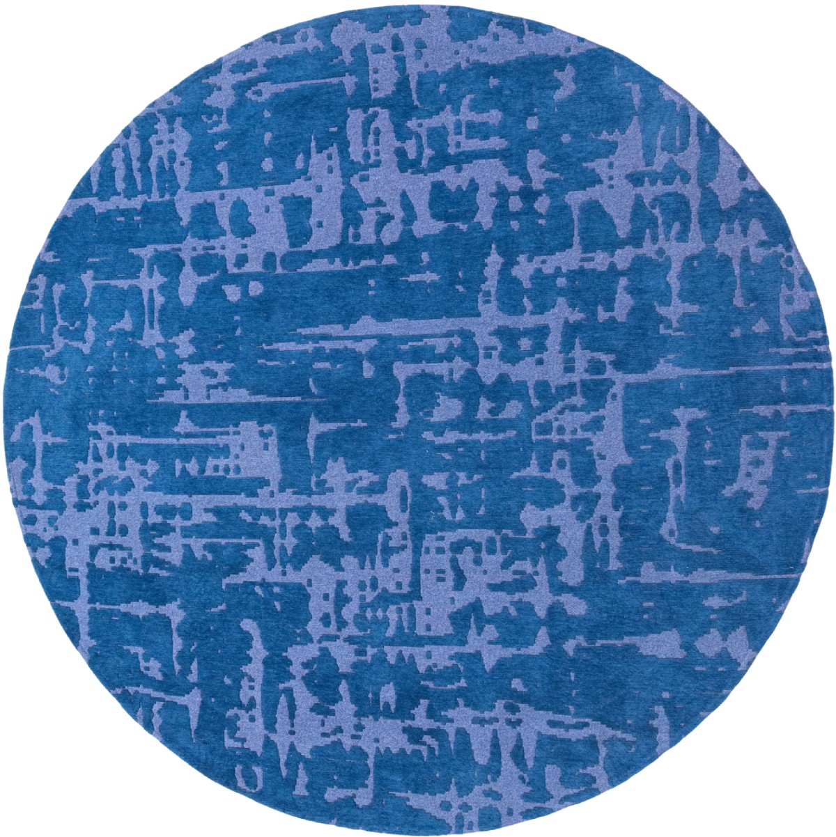 Suarez Blue Round Rug