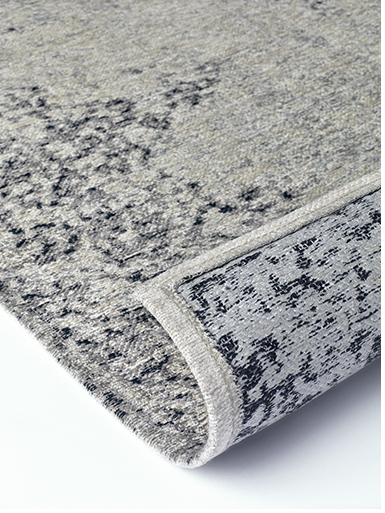 Dark Grey Flat Woven Vintage Rug