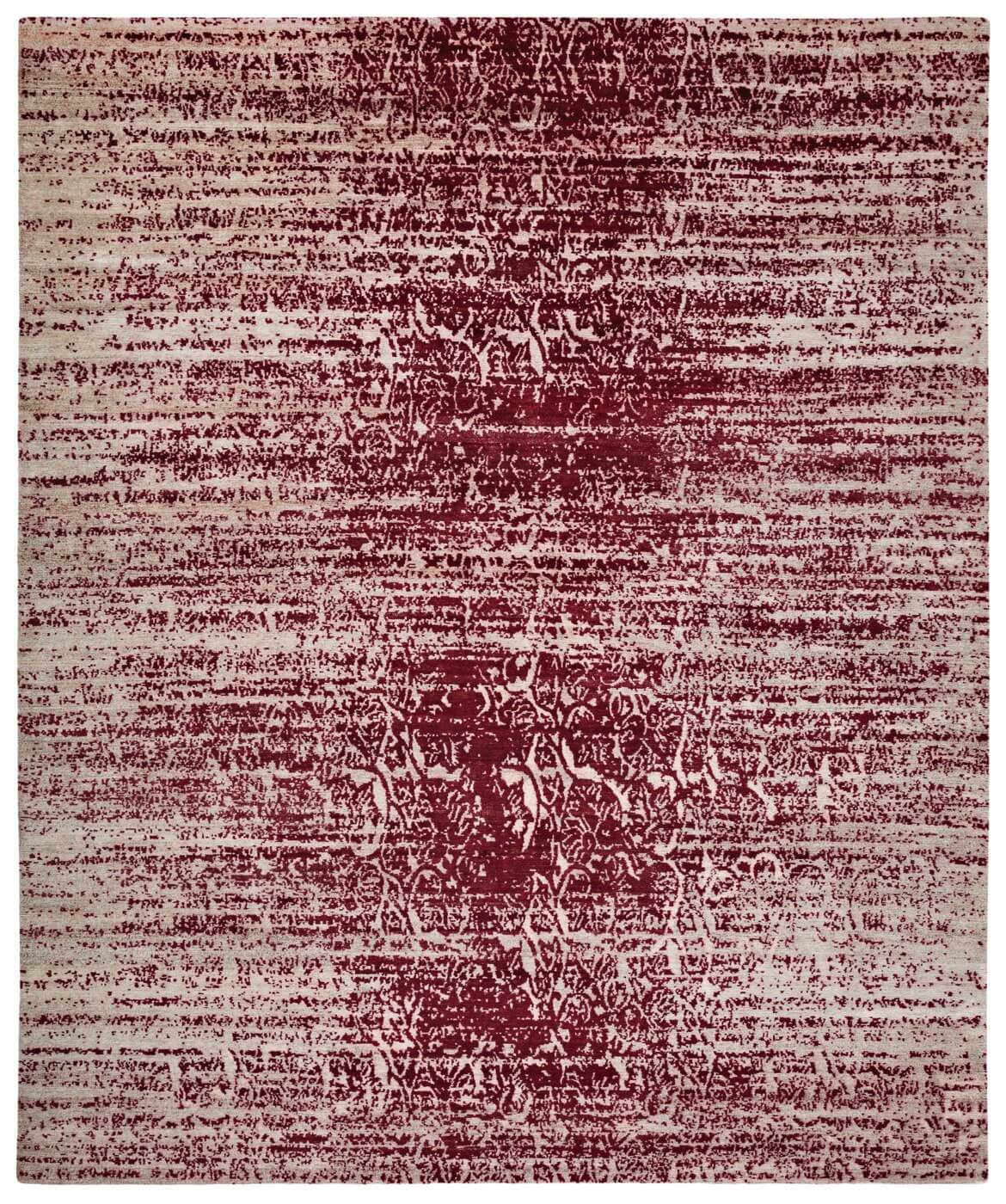 Red Hand-knotted Luxury Rug