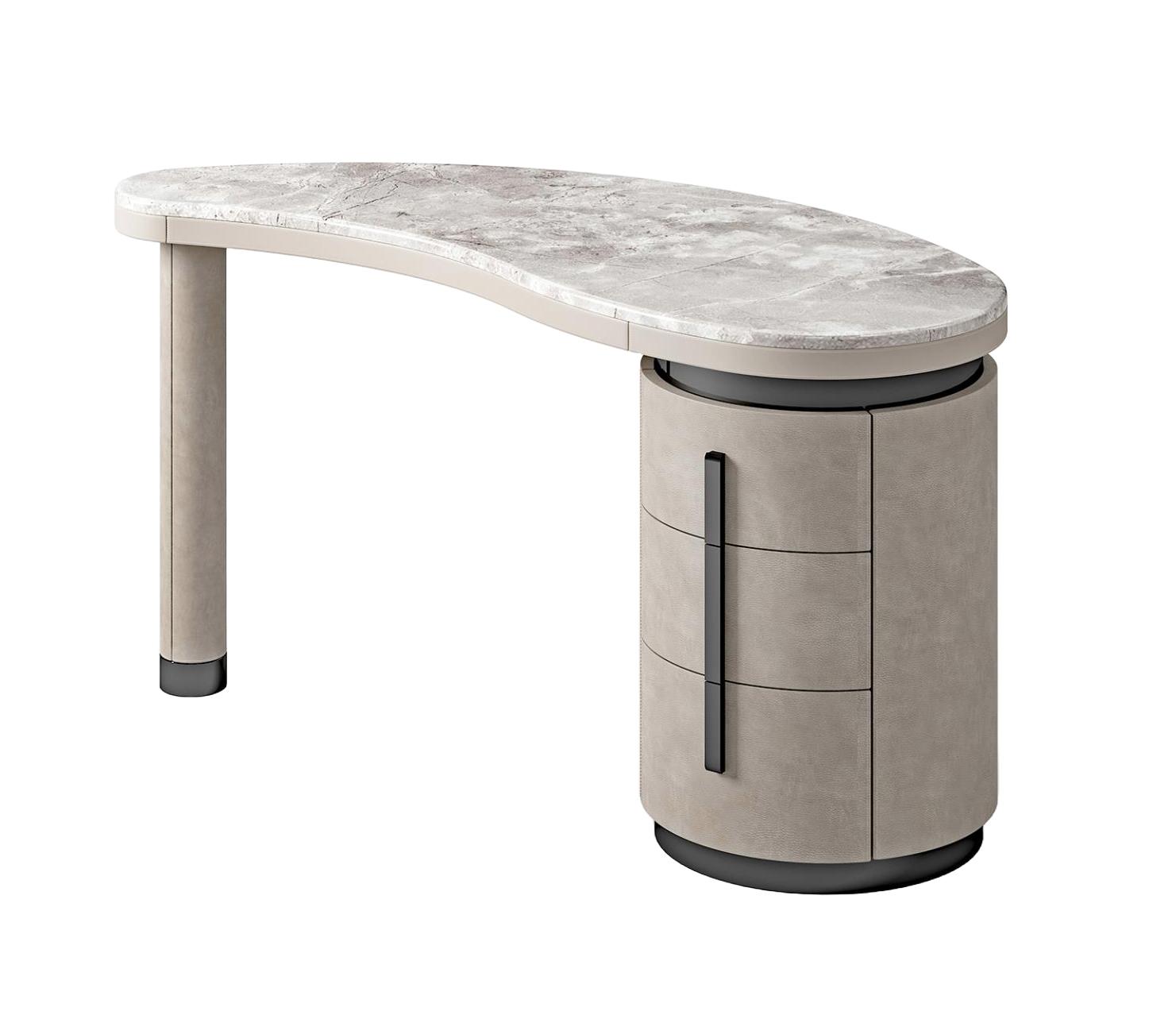 Marble & Leather Vanity Table