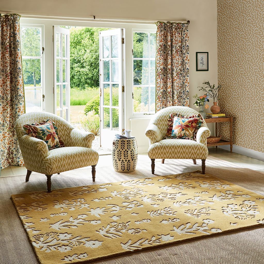 Woodland Glade Gold Rug