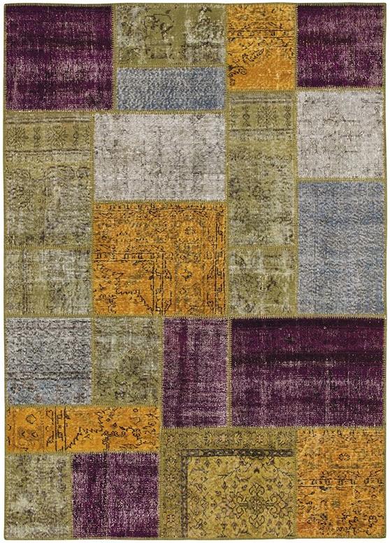 Turkish Overdyed Patchwork Sitap Rug