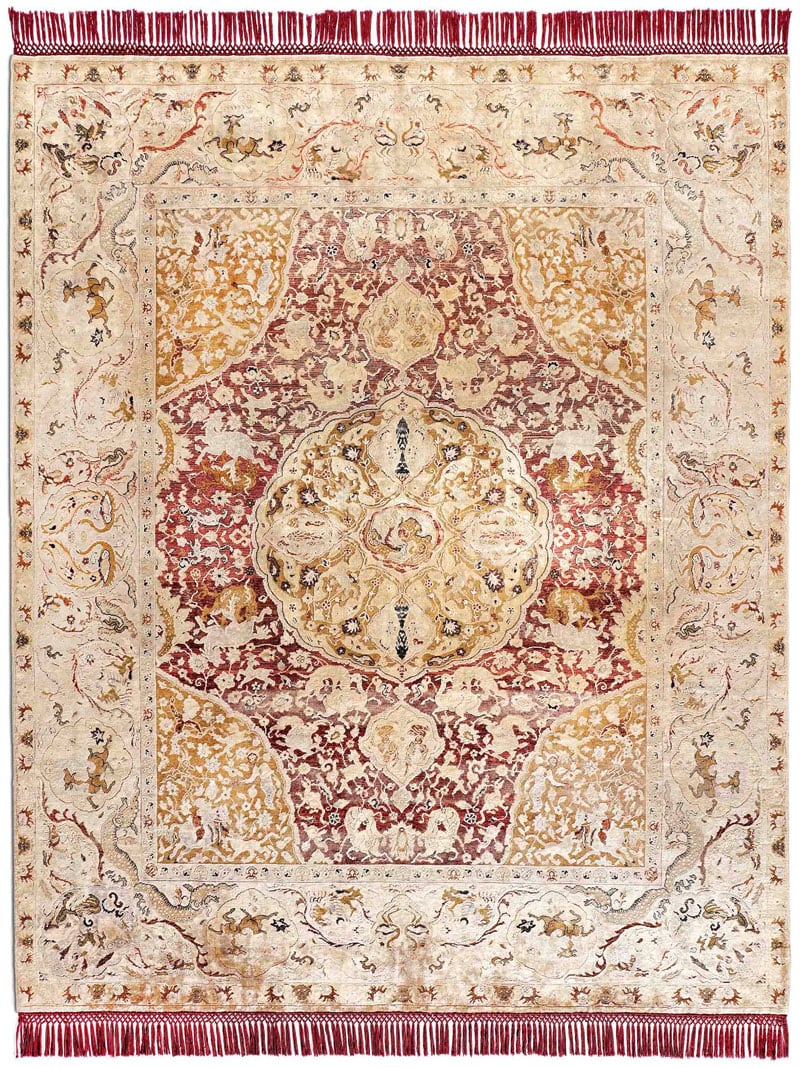 Gold Hand Knotted Rug