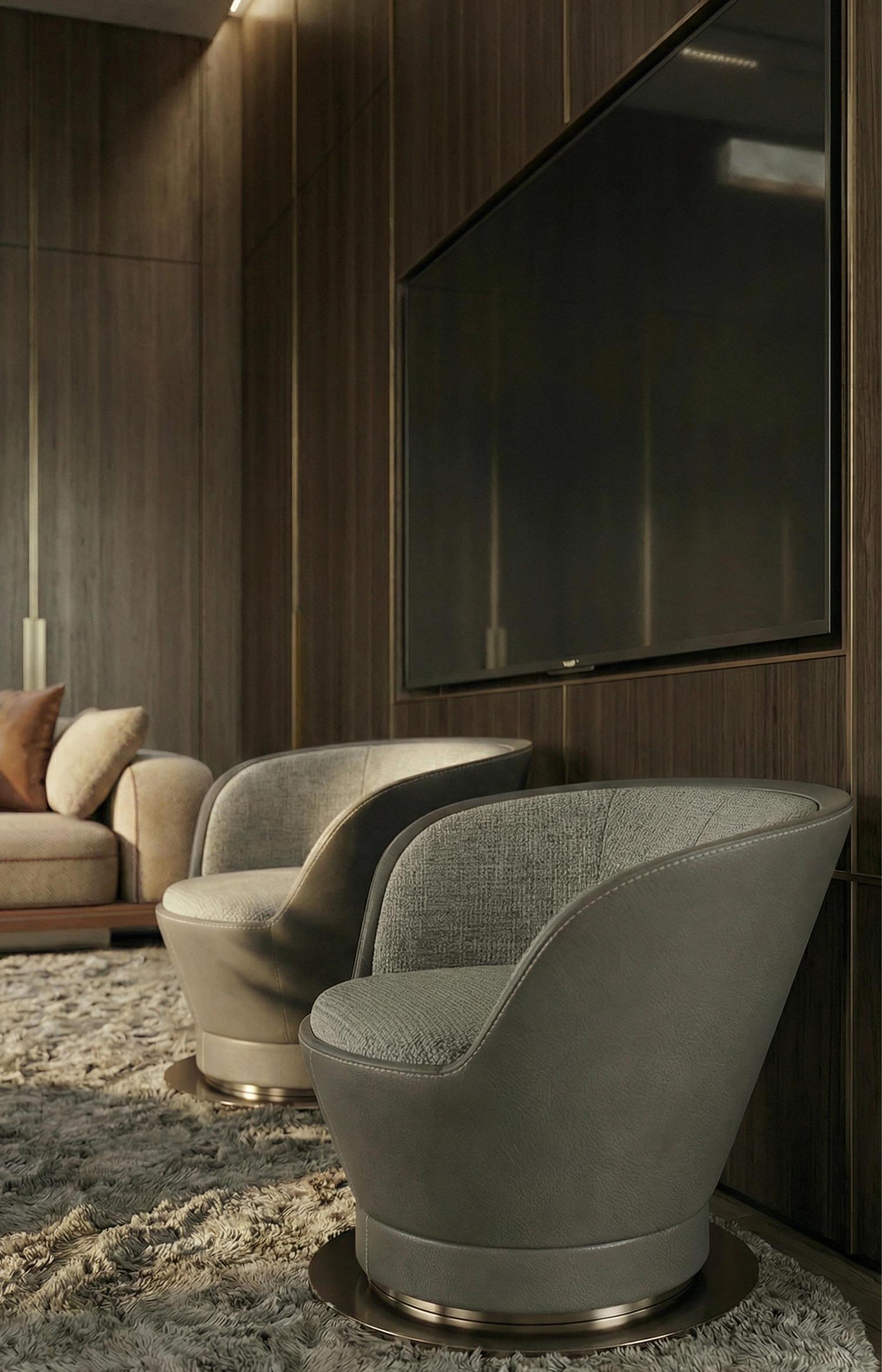 Aura Swivel Armchair