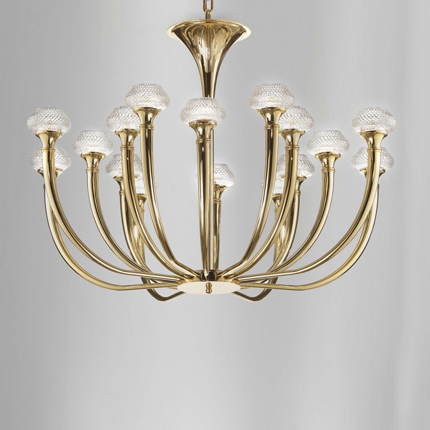 Polished Gold Chandelier