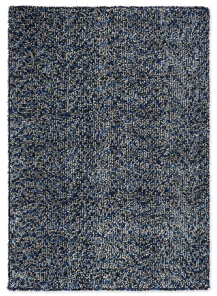 Blue Shag Felted Rug ☞ Size: 4' 7" x 6' 7" (140 x 200 cm)