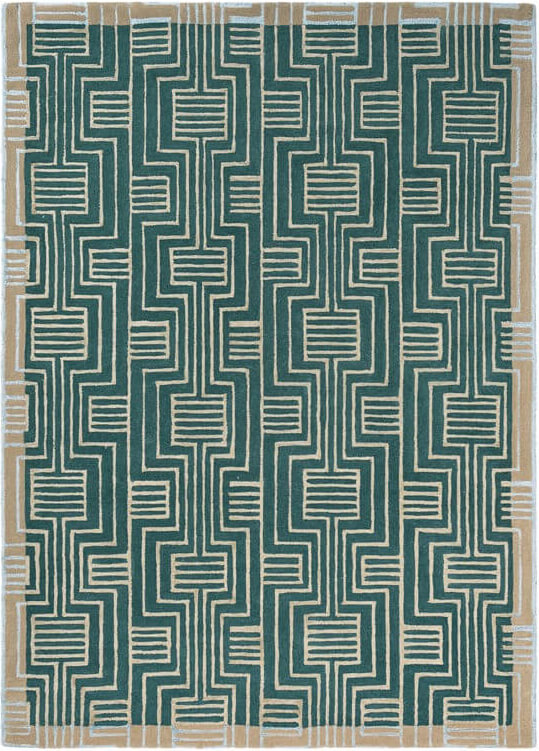 Hand-Tufted Green Rug