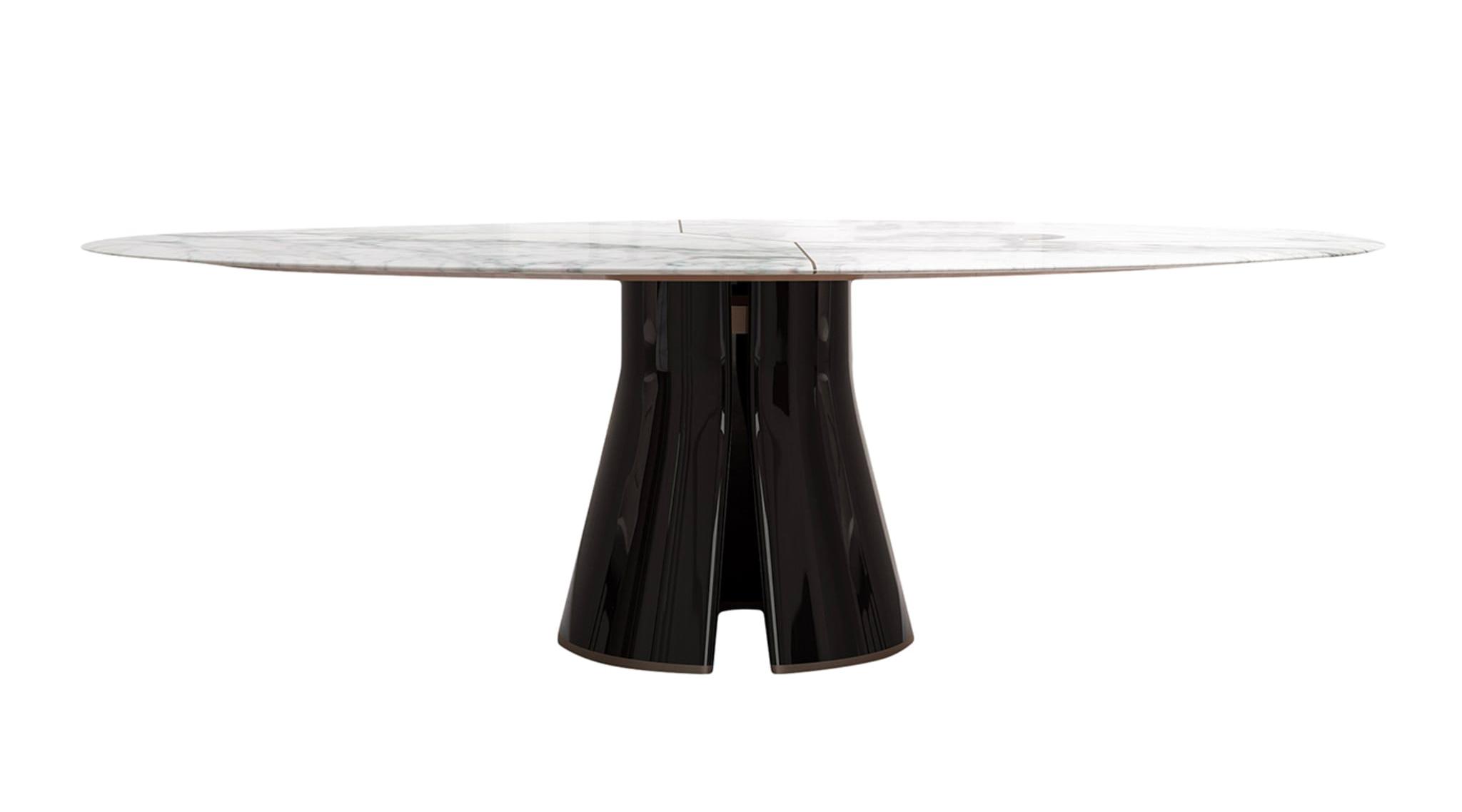 Talos Oval Dining Table | Tabletop: Marble Fabulous Oyster | Dimensions: W 240 cm