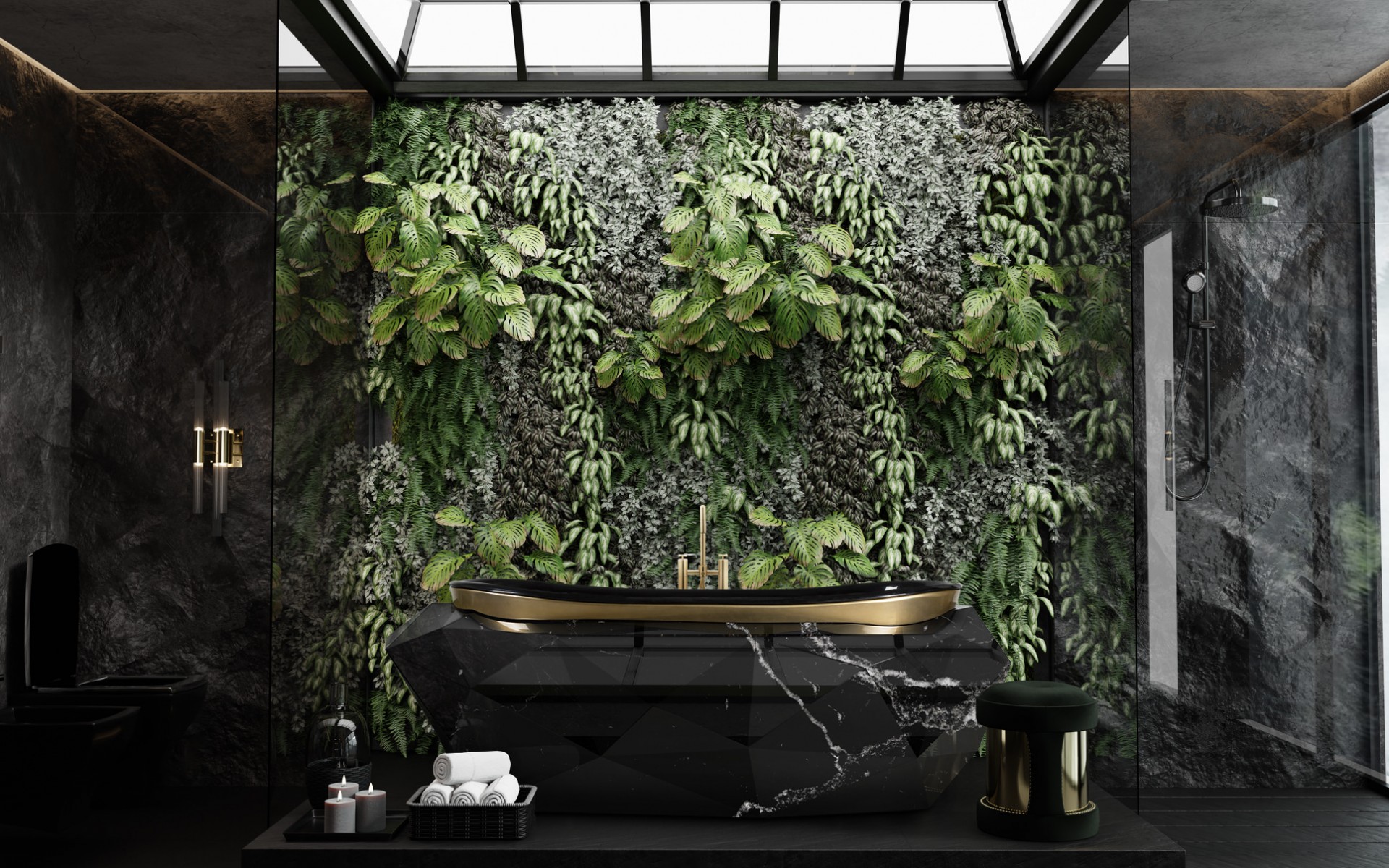 Gemstone Faux Marble Bathtub