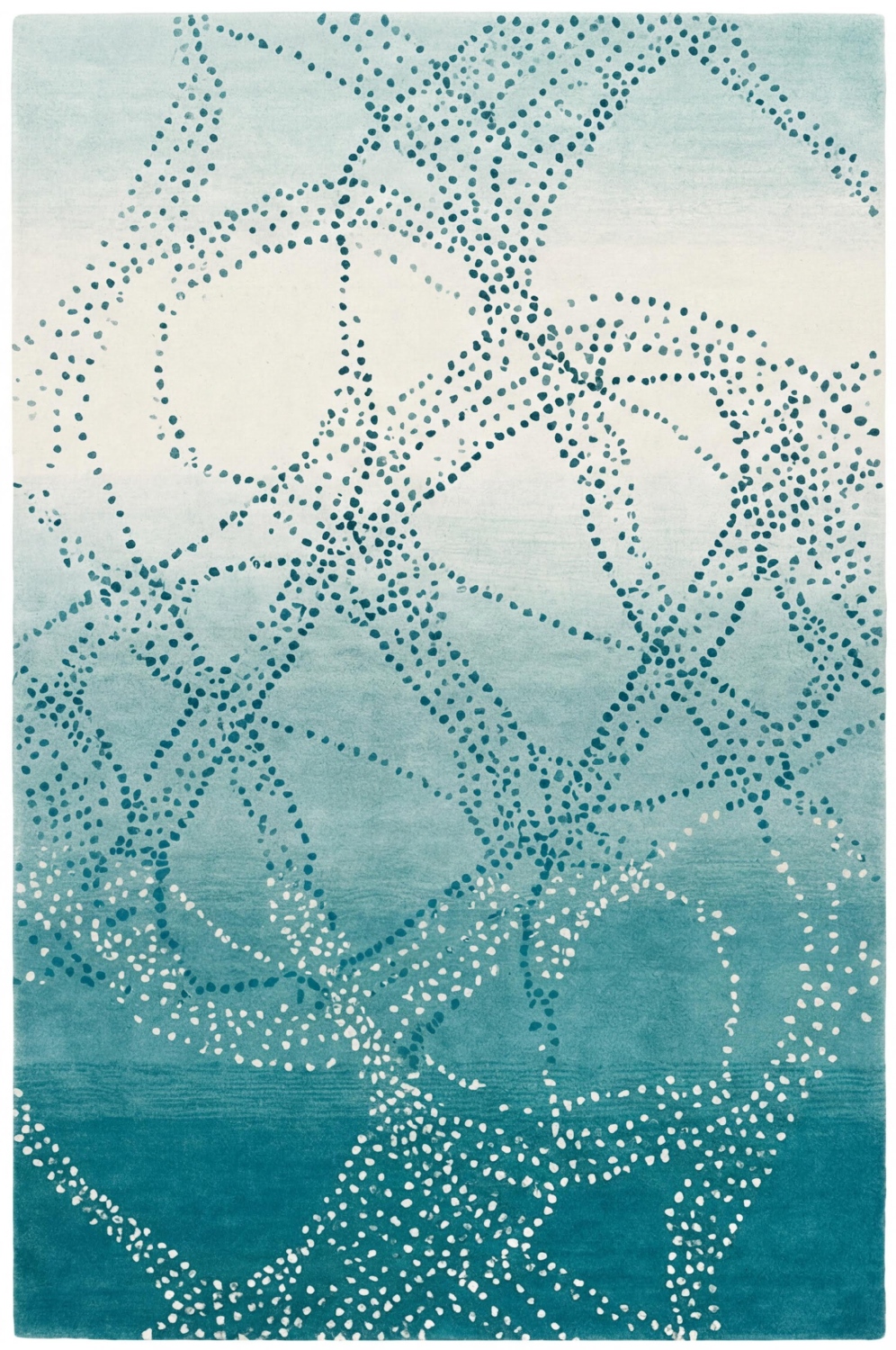 Ocean Web Teal Handcrafted Rug