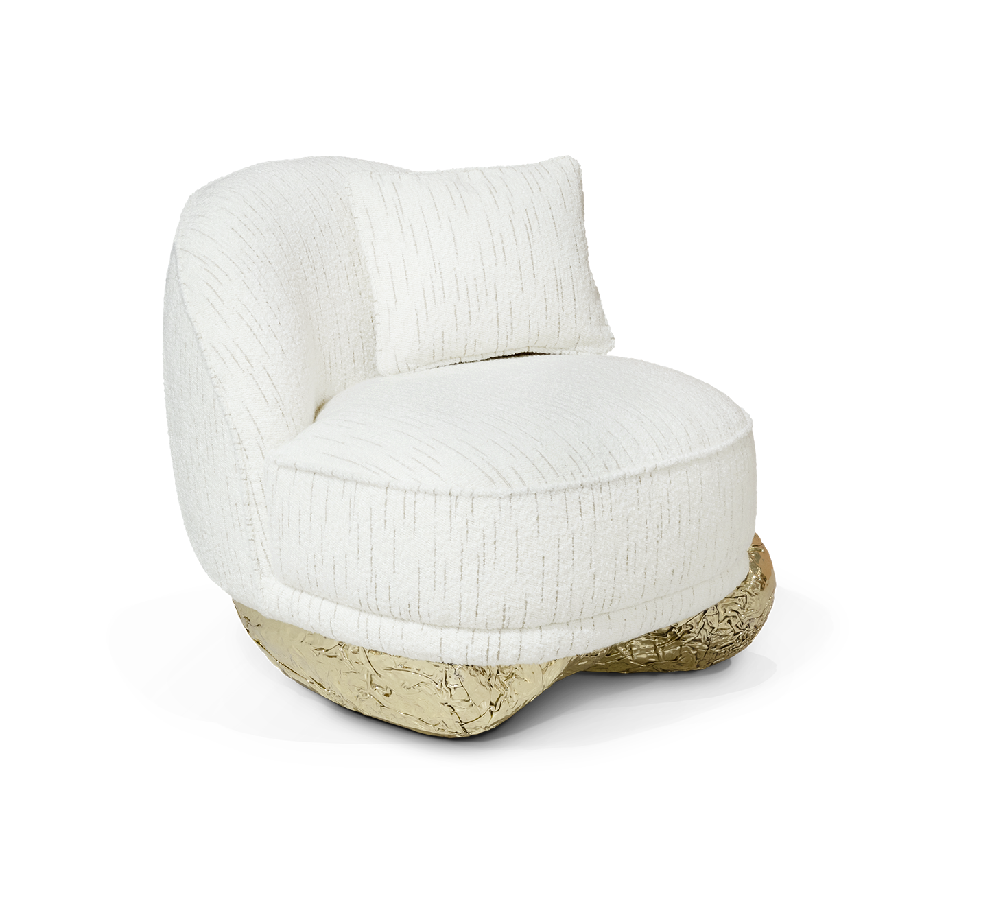 Angora II White Armchair