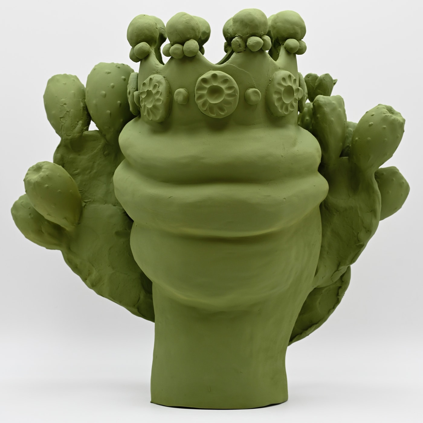 Moor's Head Green Handmade Sculpture