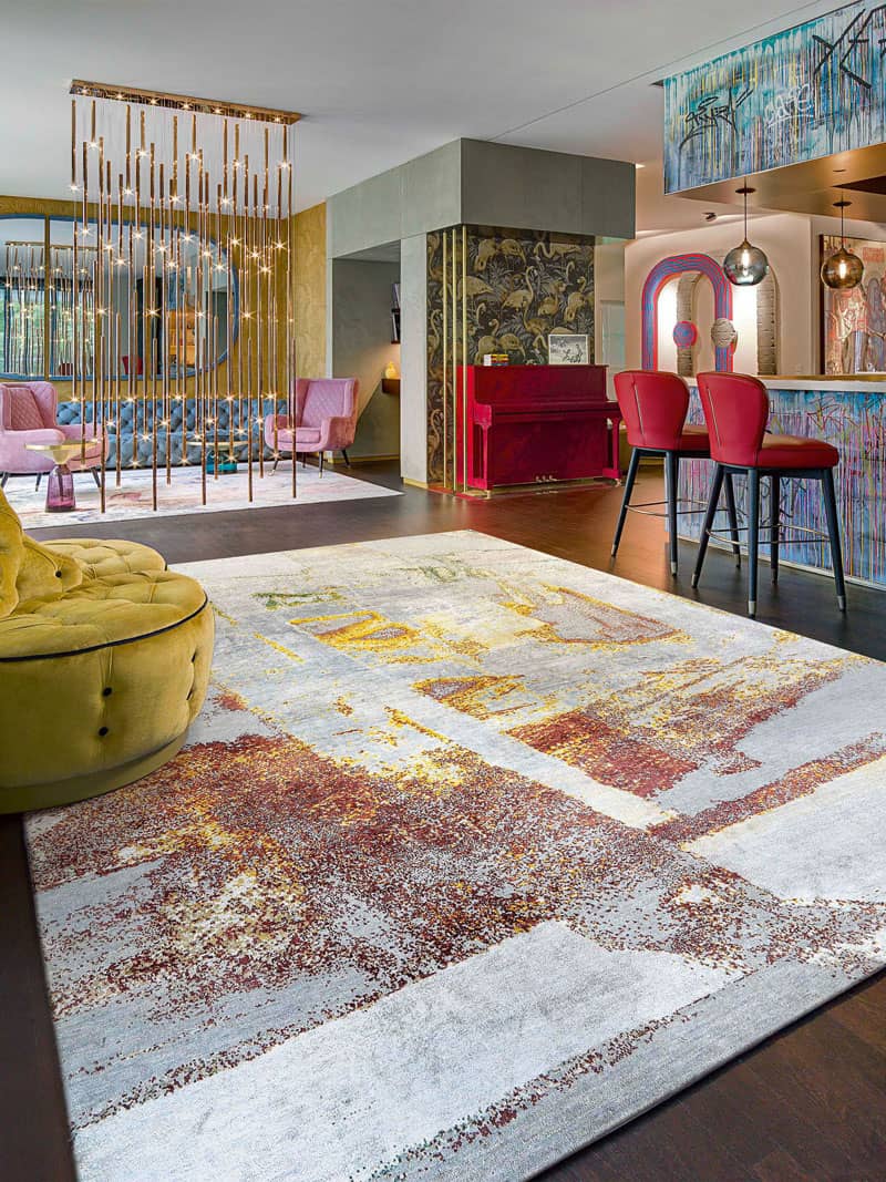Pastel Rain Luxury Handmade Rug