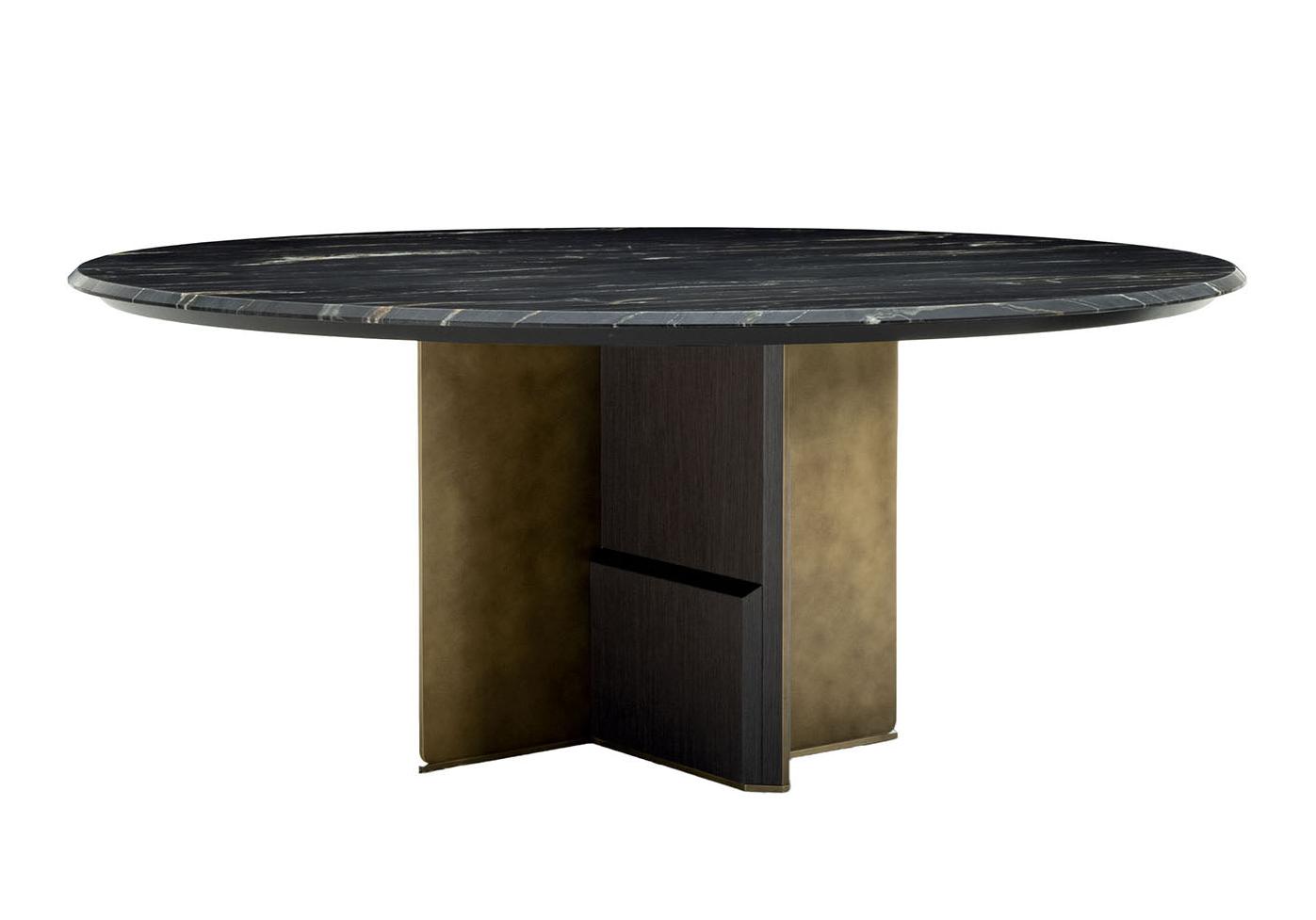 Kalos Round Marble Top Dining Table
