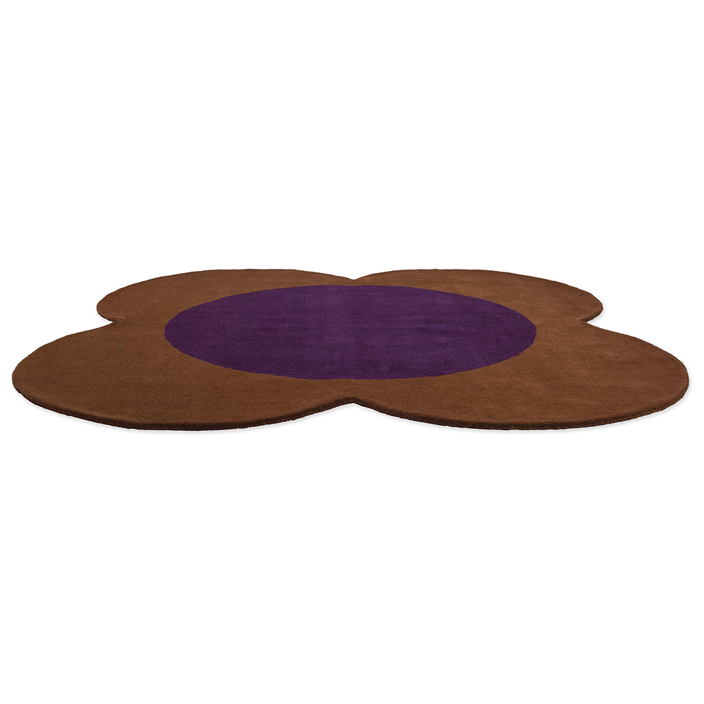 Flower Brown / Violet Rug