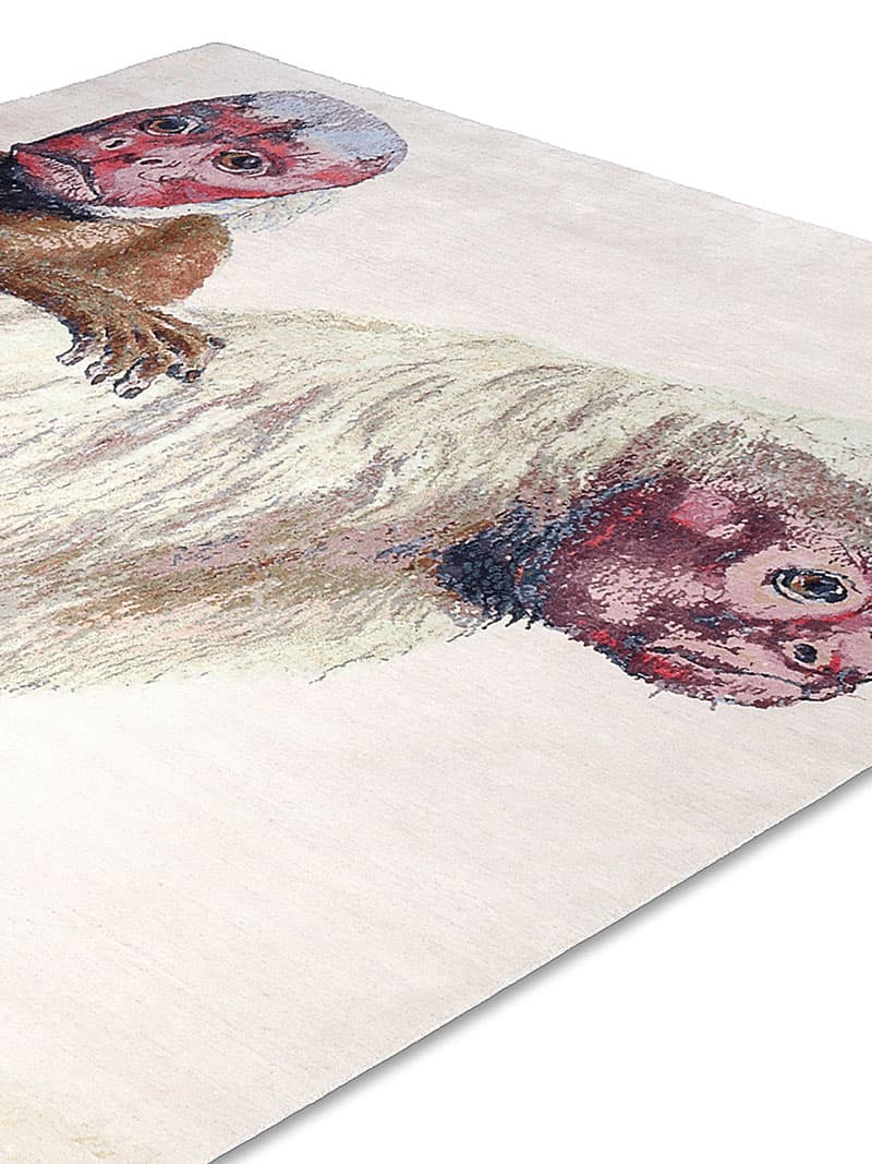 Two Monkeys Luxury Handmade Rug