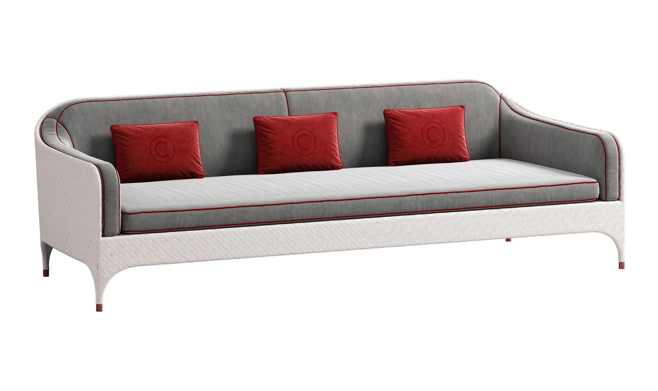 Three-Seater Sofa With Armrests