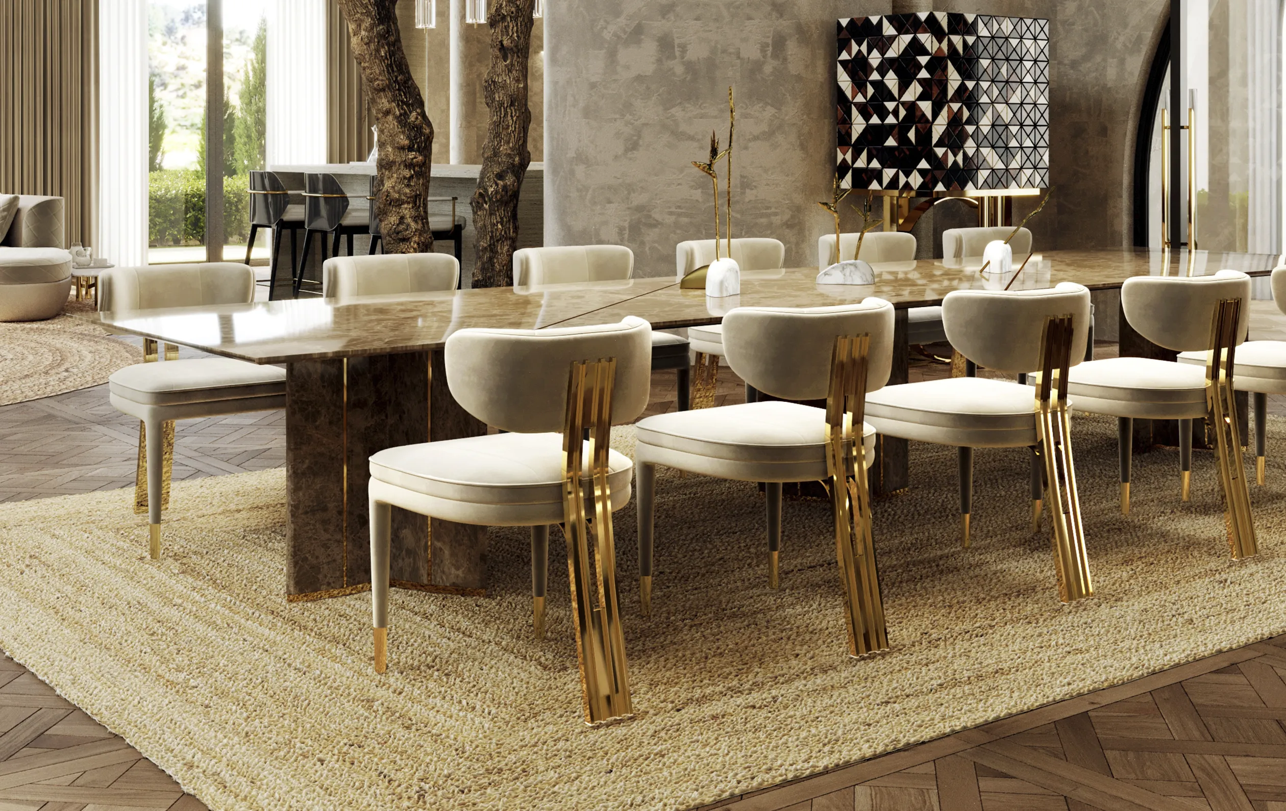 Lattice Dining Chair - 7