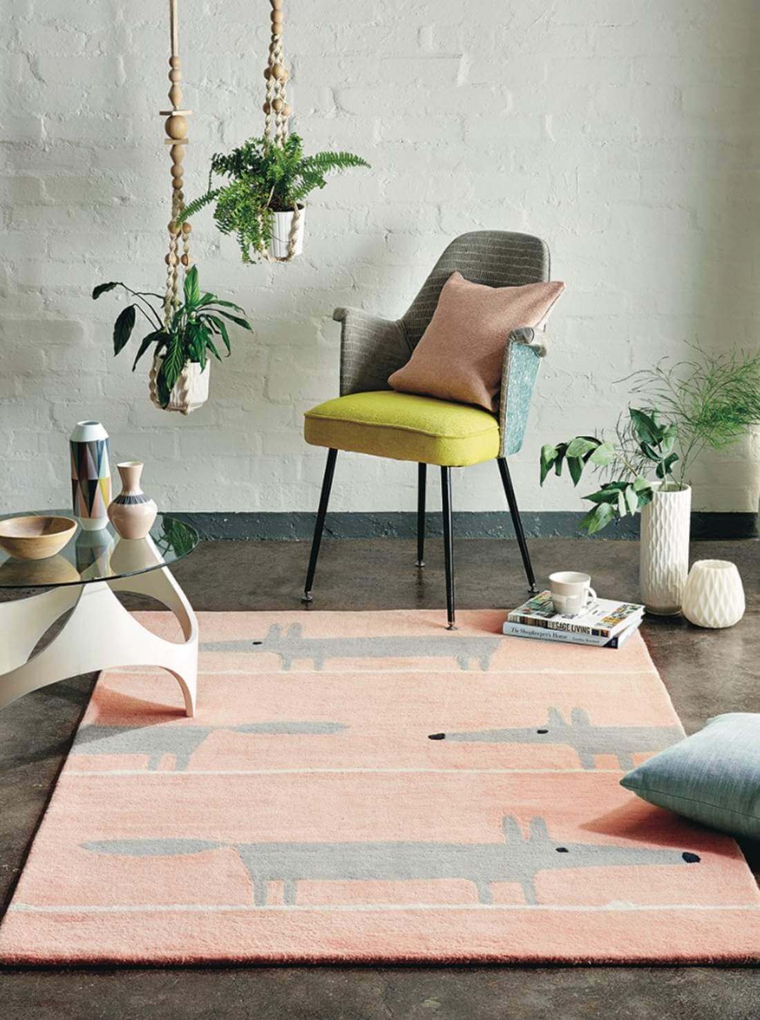 Mr. Fox Pink Handwoven Rug