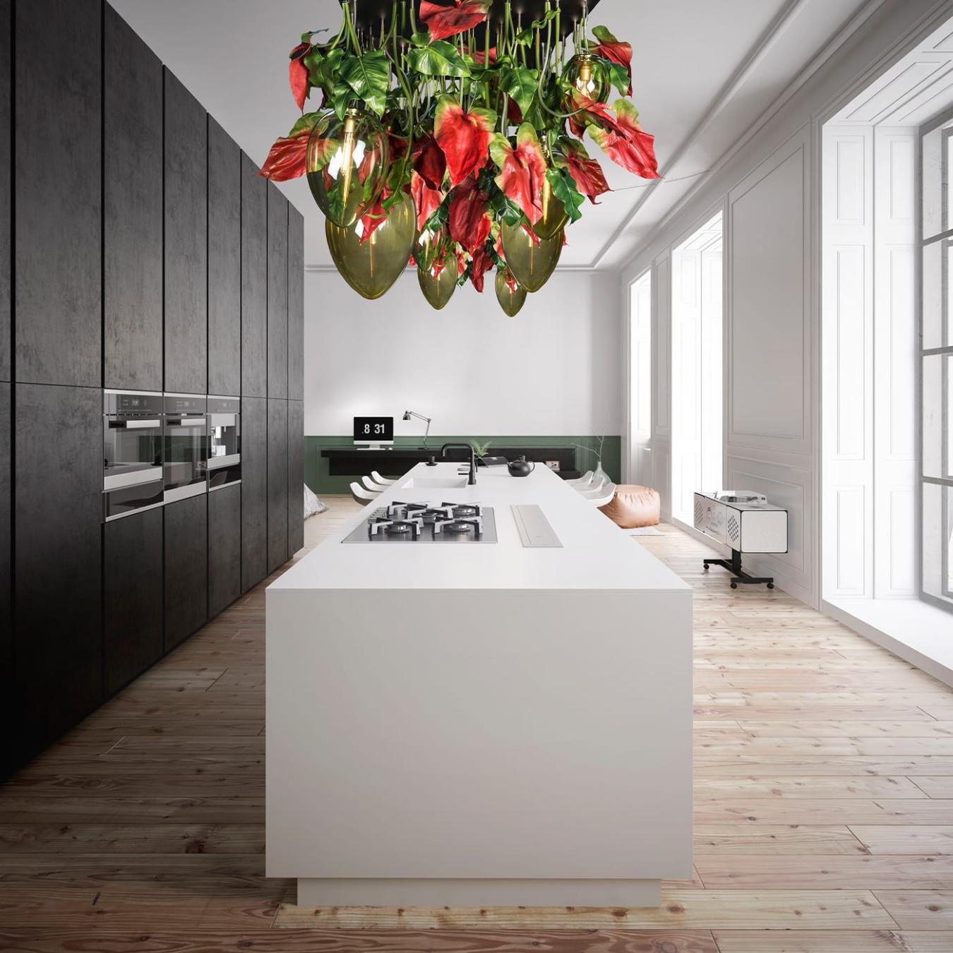 Anthurium Dark Chandelier