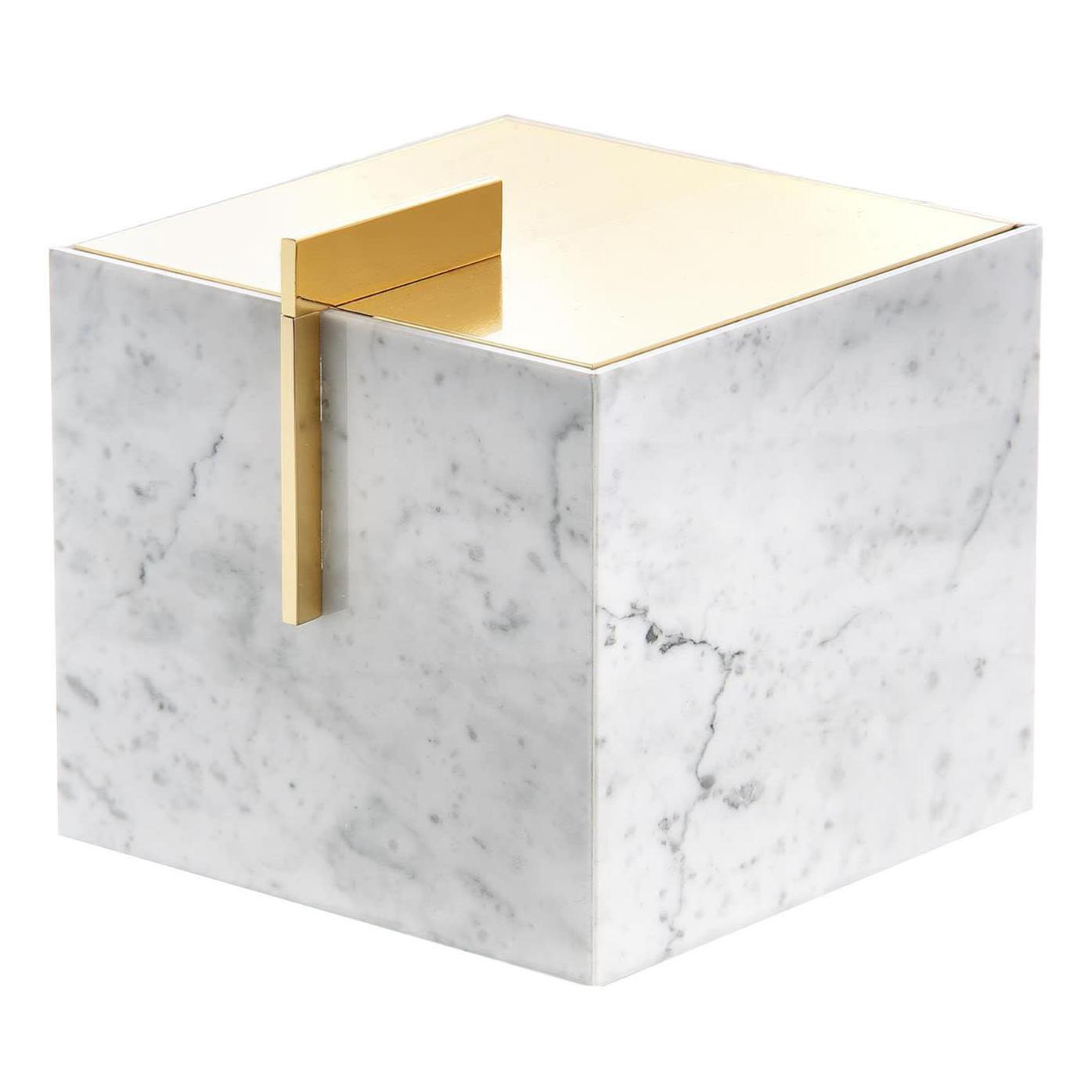 Carrara Marble 24K Gold Jewelry Box