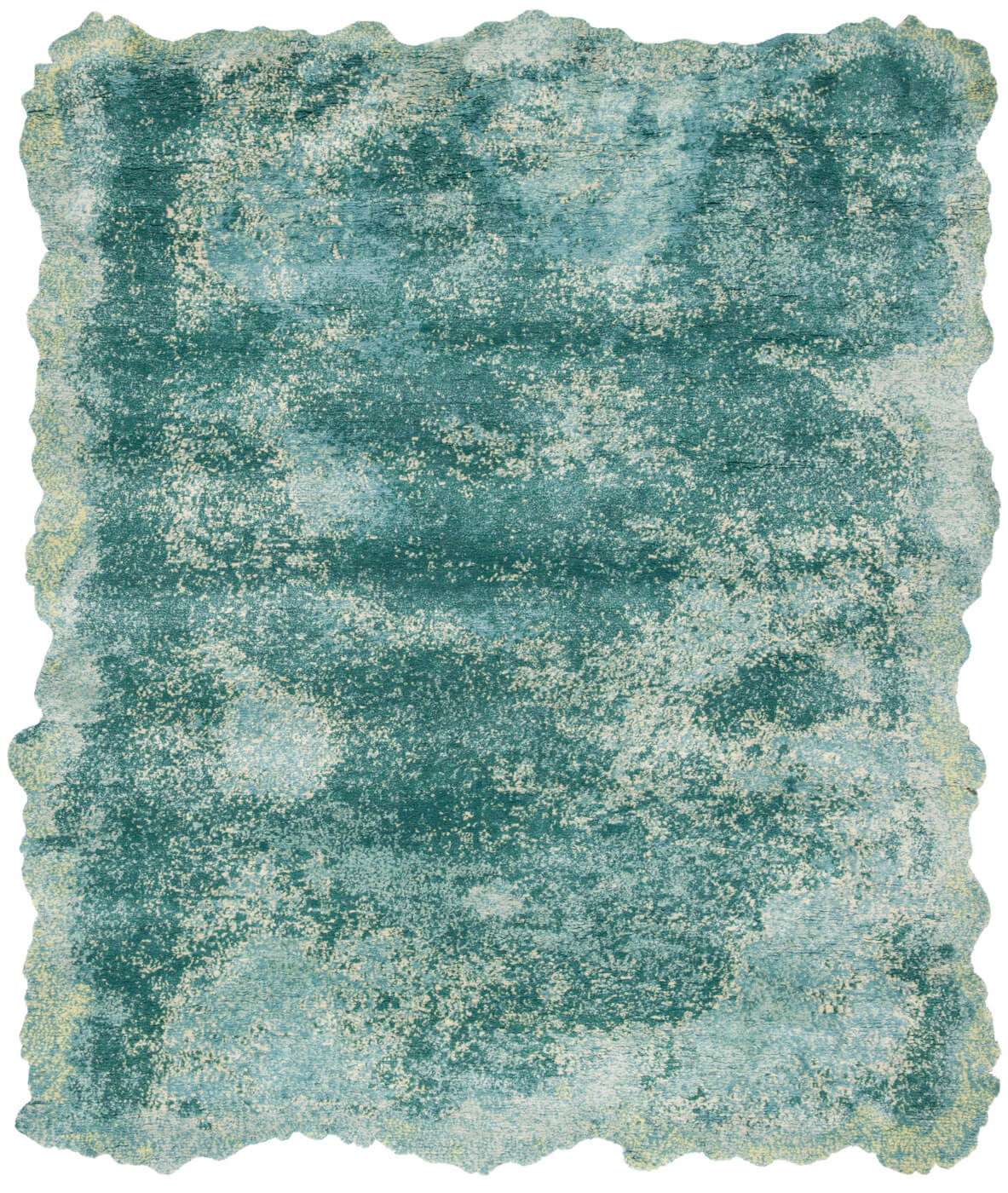 Riot Hand-knotted Turquoise Rug