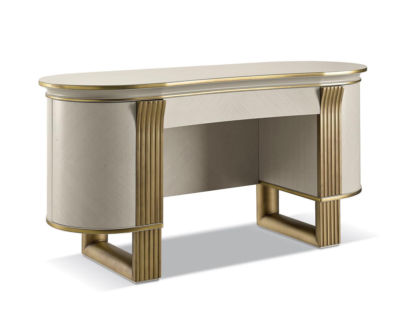 Oliver White / Gold Vanity Table ☞ Configuration: With Mirror