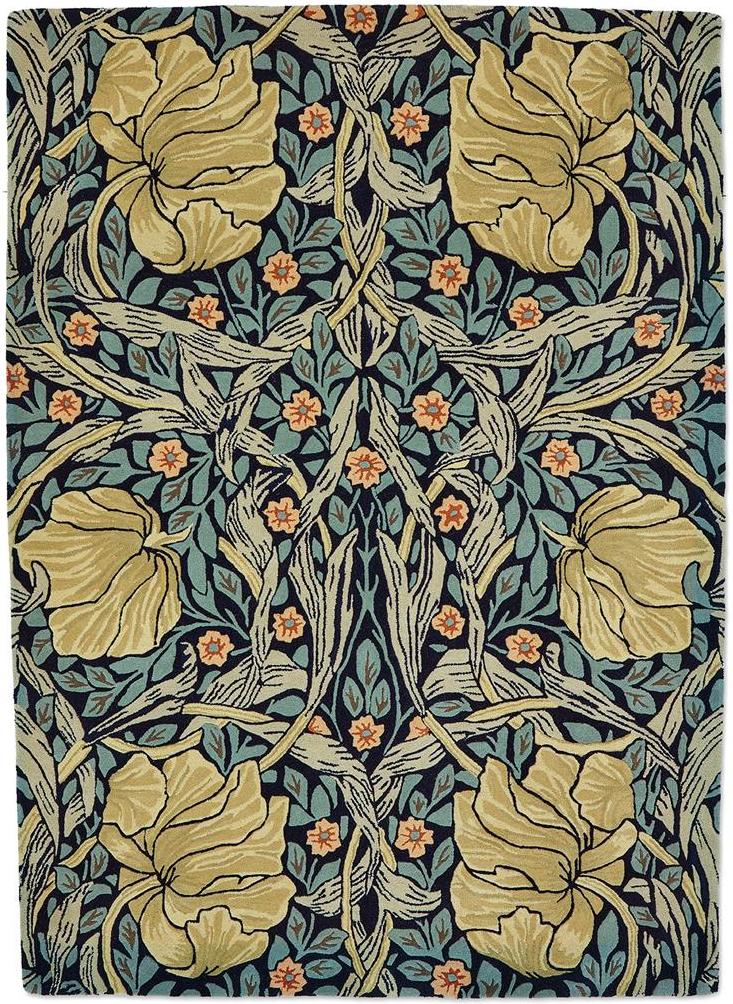 Pimpernel Indigo Handmade Rug ☞ Size: 4' 7" x 6' 7" (140 x 200 cm)