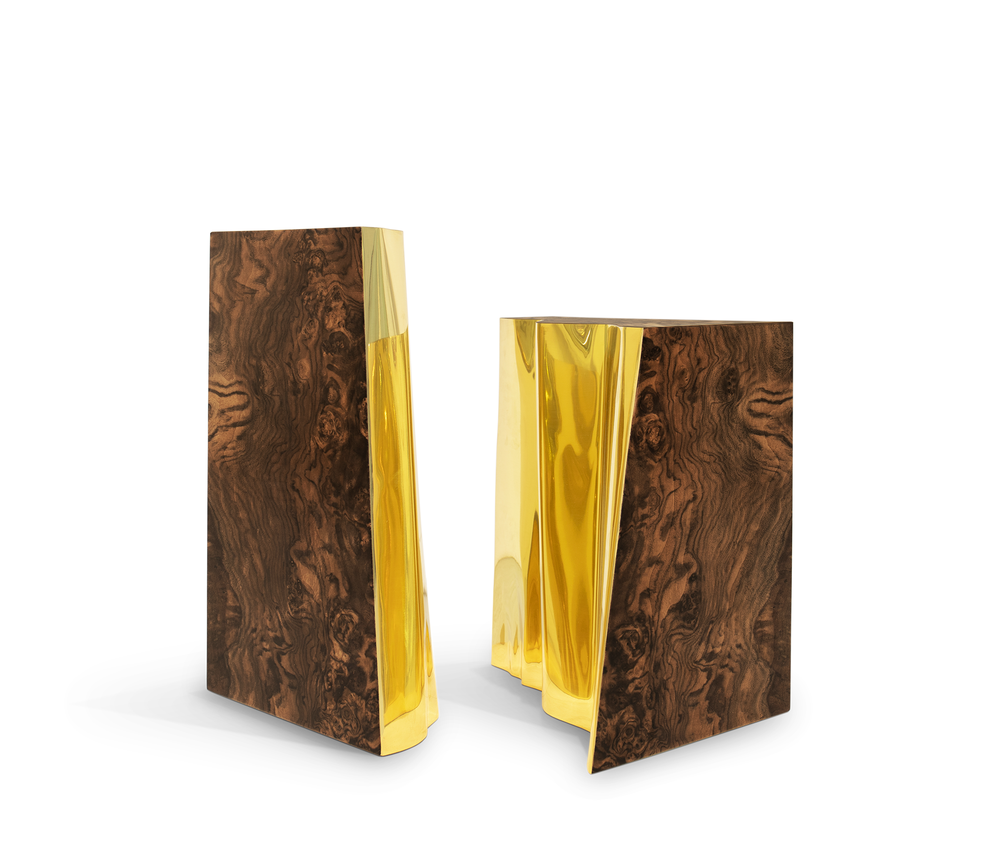 Fissure Walnut Side Table