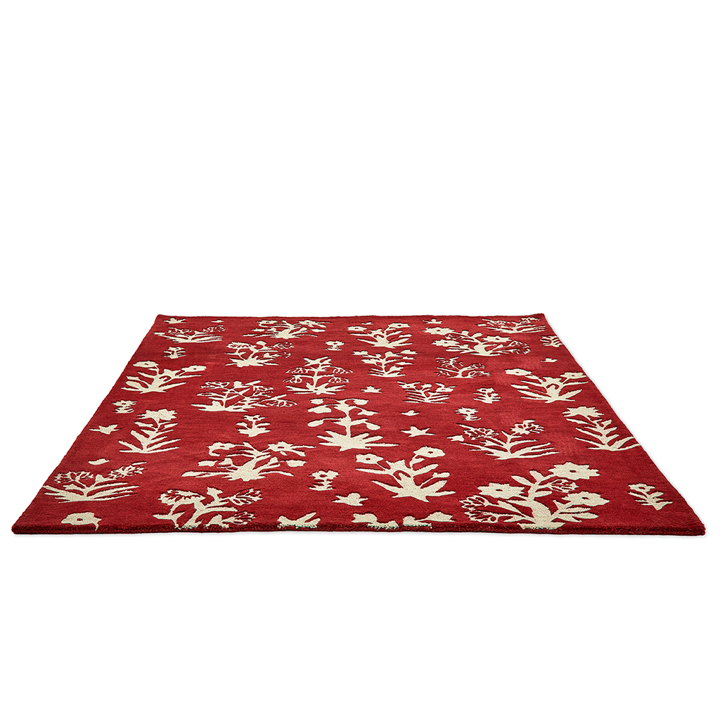 Woodland Glade Damson Red Rug