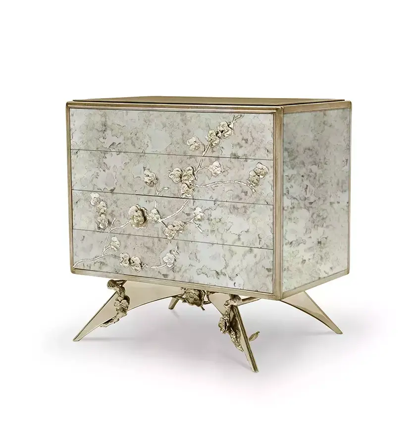 Mirage Aged Mirror Nightstand