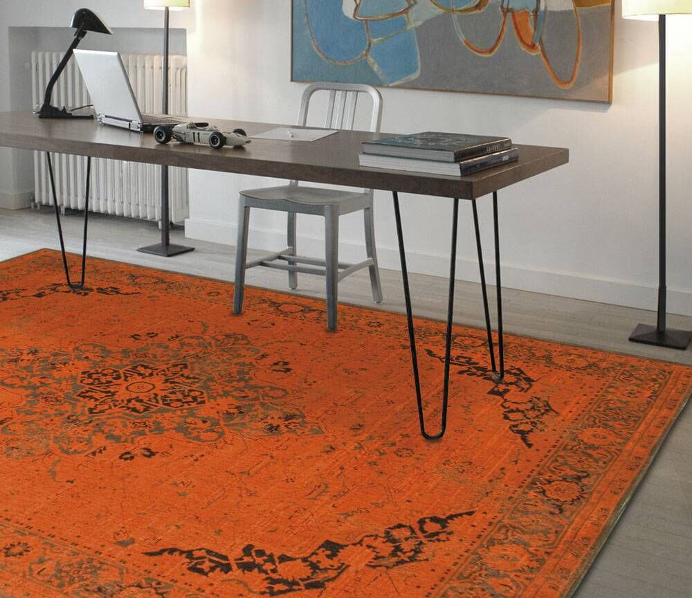 Heriz Burnt Orange Premium Rug | Size: 4' 7