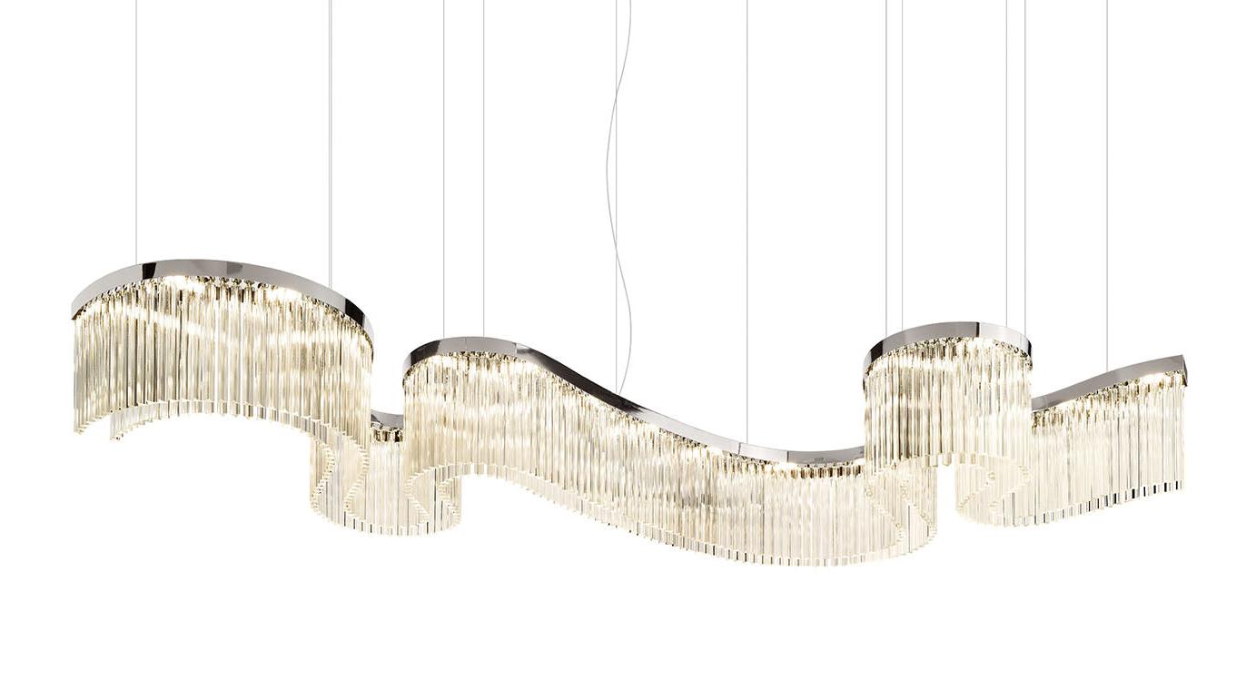 Snake Silver Chandelier