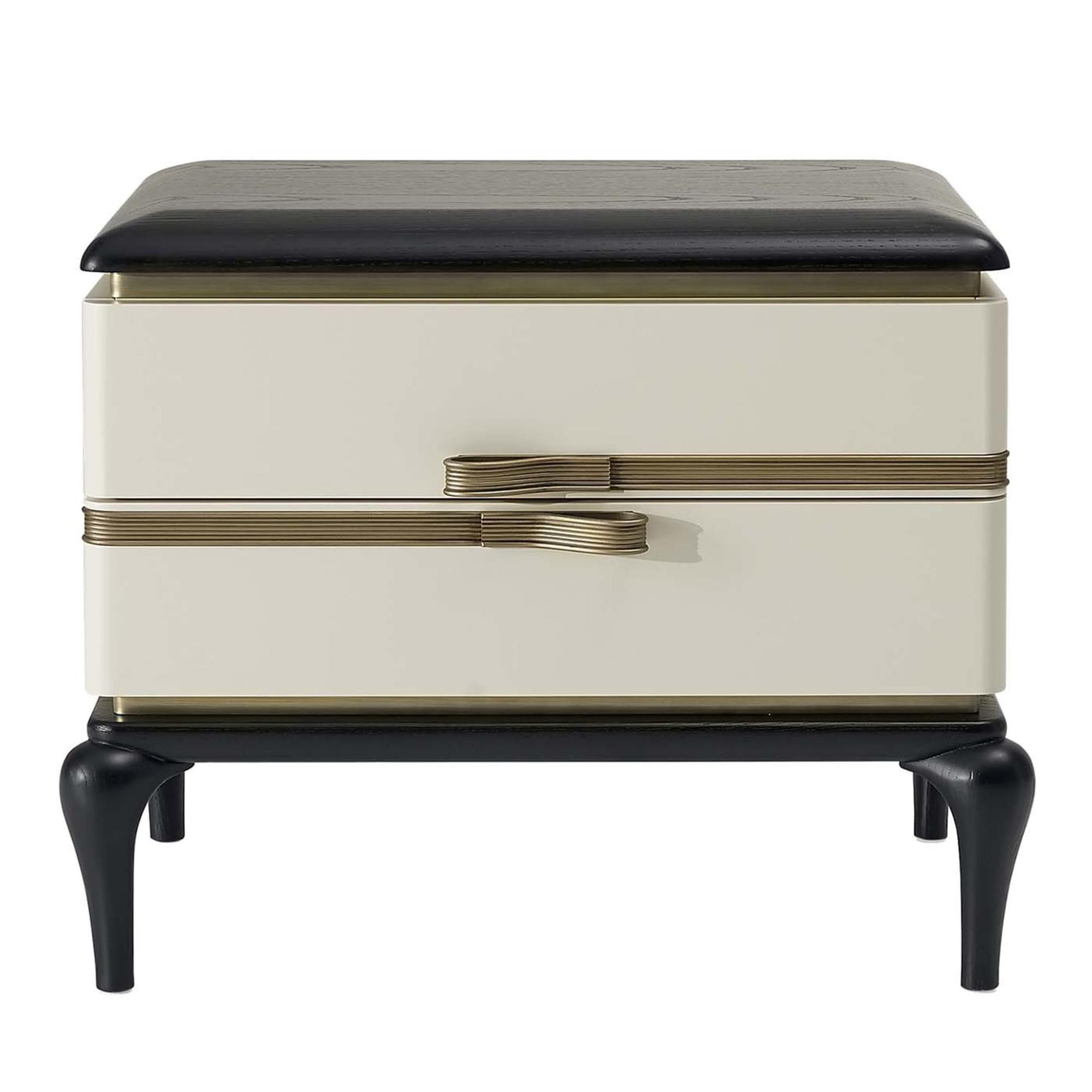 Dilan Black / White Nightstand