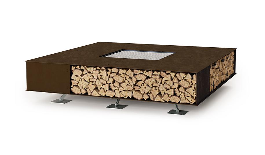 Toast Exquisite Outdoor Fire Pit | Finishing: Vintage Brown | Dimensions: 160 × 160 cm