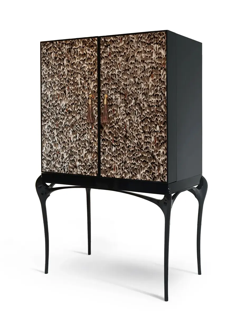 Allure Folie Feather Bar Cabinet