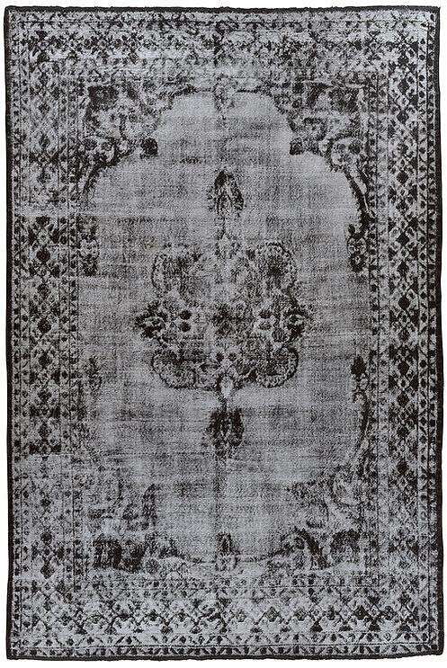 Black Hand Woven Vintage Rug